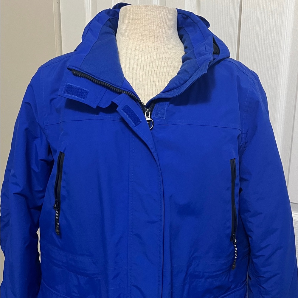 Women’s Blue Lands’ End Squall Waterproof Insulated Jacket Size Large